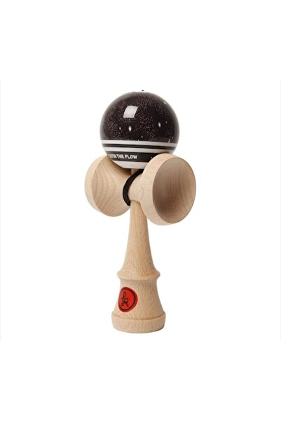 OEM Kendama, Record Negru, Base cup, cupe mari 18, 5 cm + set ata cadou Negru