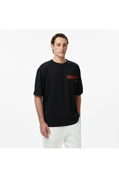 United4 Regular Fit Men's Black T-Shirt