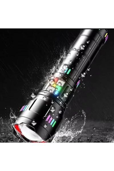 Denx مصباح يدوي DX2360 عالي السطوع مع خاصية التكبير - ضوء ليزر أبيض، للاستخدا...