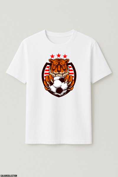 CALKARCOLLECTION Unisex Oversize Tiger Strike Tshirt