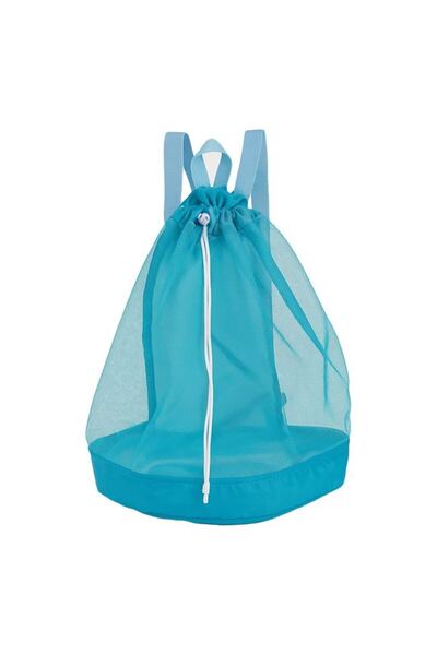 BAMI NETWORK Rucsac plasa turcoaz poliester 35x35x50cm plaja