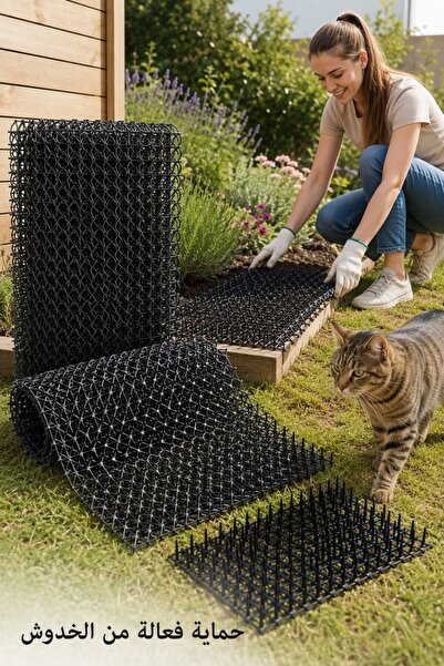 Generic 12 Pack Plastic Cat Deterrent Spike Mat Dig Stopper Cuttable Reusable...