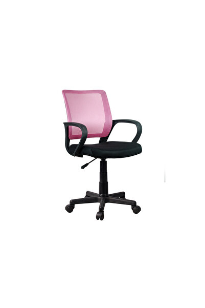Target Home Καρέκλα γραφείου Venus mesh ροζ-μαύρο 53x57x83/95 εκ. βάση μαύρη ...