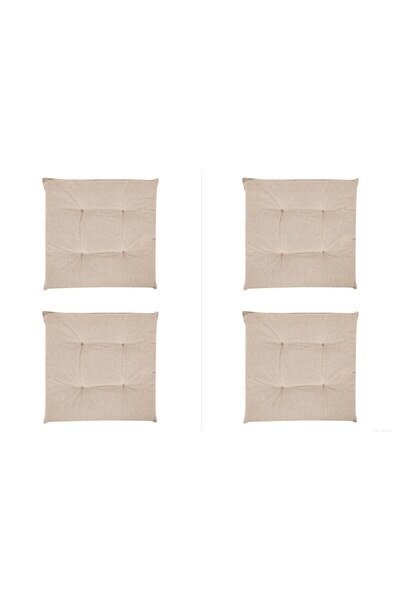 BAMI NETWORK Set 4 perne confortabile pentru scaun bumbac alb interior
