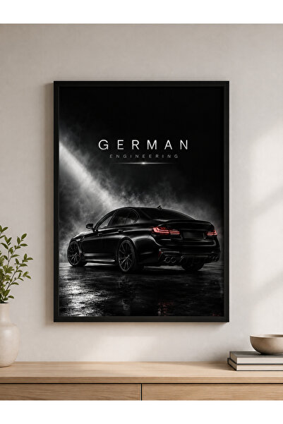 Miutic Print Studio Tablou decorativ auto Black German Performance, înrămat