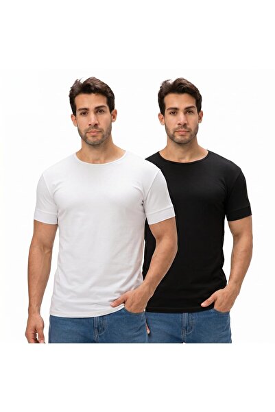 Future Fit Men's Cotton Undershirts 2 Pack, 95% Egyptian Cotton Breathable Ha...