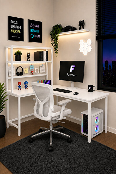faween Pro 160 cm Oyuncu Masası, Bilgisayar Masası, Gamer Masası, Gaming Masa...