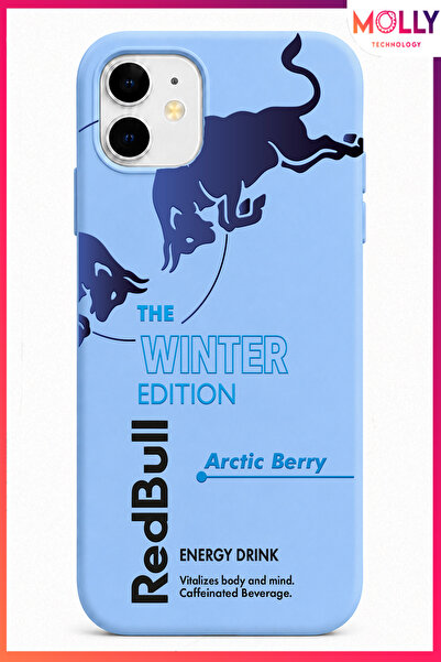 Molly iPhone MİNİ 12 İçin Bebe Mavisi Redbull The Winter Edition Desenli İçi ...