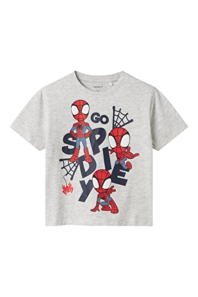 Name it Μπλούζα κοντομάνικη αγόρι "Go spidey" γκρι μελανζέ