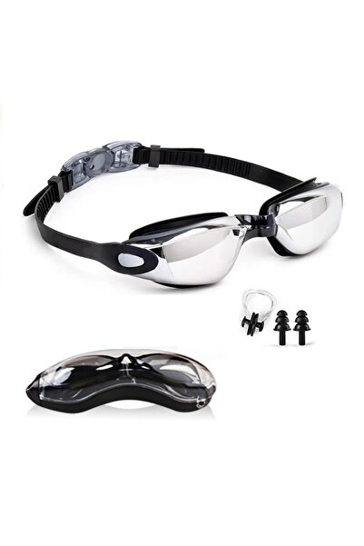 STARSTAR A set of electroplated swimming goggles with integrated earplugs for...