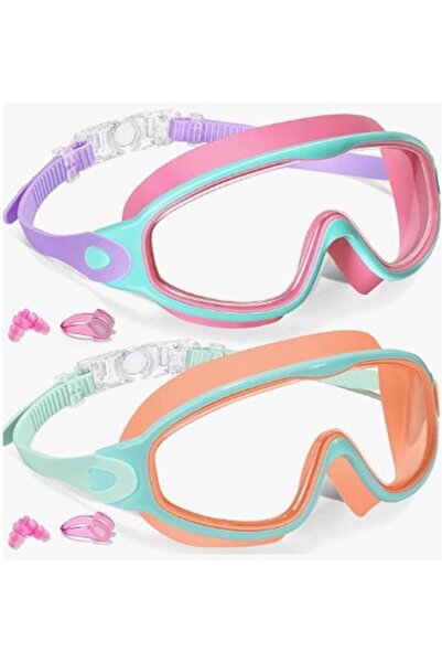 STARSTAR 2-Pack Kids Swimming Goggles Set (Ages 3-15) with UV Protection Nose...