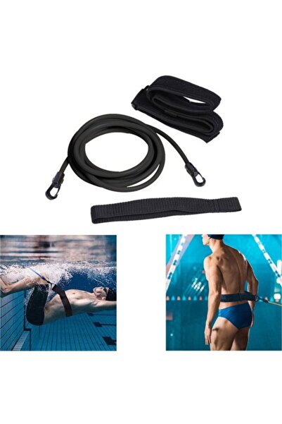 STARSTAR 4-Meter Static Swimming Resistance Tether Training Band (Black)