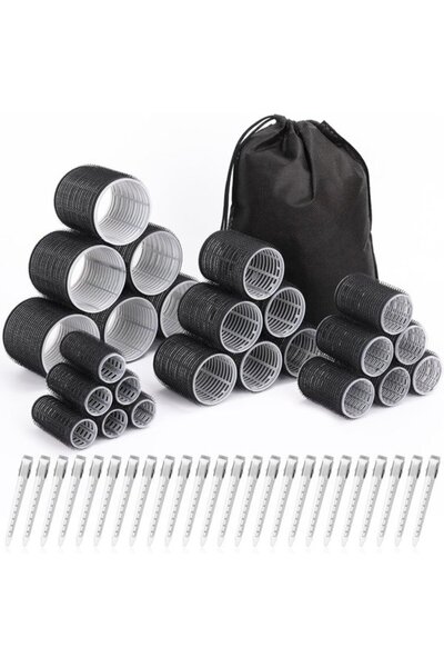STARSTAR Curling irons - 24 hair rollers (6 jumbo, 6 large, 6 medium, 6 small...