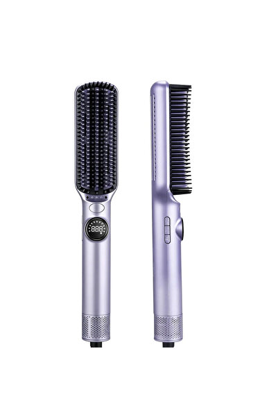 STARSTAR Hair straightening brush with cool air heating, 100-230°C, with LED ...