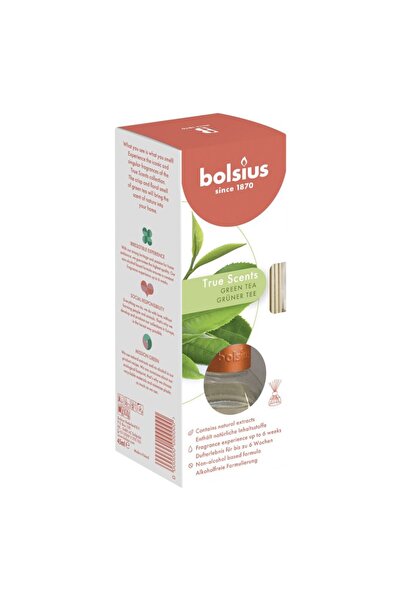 Bolsius Set 3 x Odorizant cu Betisoare True Scents Ceai Verde, 45 ml