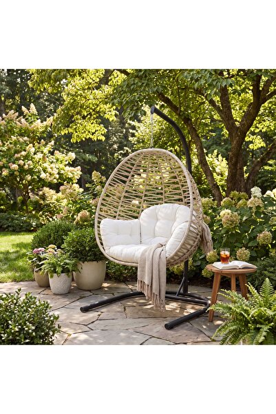 Durante Living Cocoon Tek Kişilik Salıncak İp Beyaz
