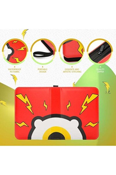 HXD Zoomlion 4 Pocket Trading Card Binder – Holds Up to 400 Cards with 50 Removable Sleeves | Zipper Card Album, Portable Game Card Collection Book