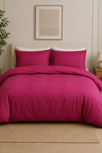 LaLiva Premium Akfil Poplin Fabric 100% Organic Cotton - Double Duvet Cover S...