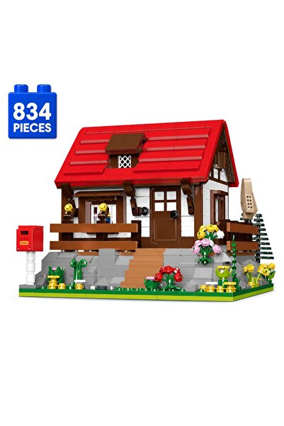 Minibric Set de Constructie Piese Tip Blocuri Construit 834 Piese HighlandCot...