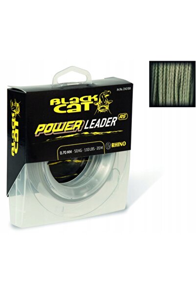 Black Cat Power Leader 1.5mm 20m fir împletit pentru pescuit la somn