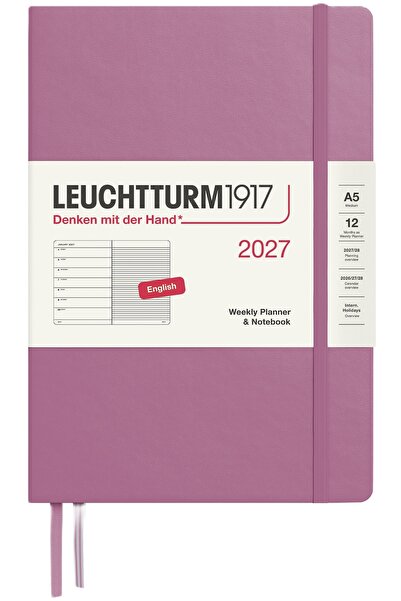 NO BRAND Agendă săptămânală cu caiet A5, planificator 2027 Leuchtturm1917