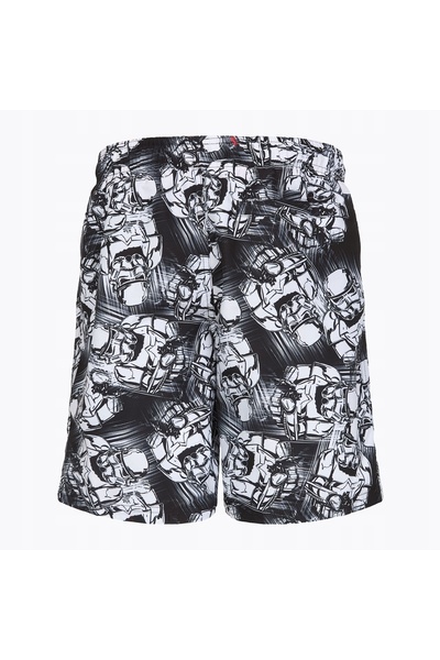 SPEEDO Șorturi de baie pentru copii, cu imprimeu, casual, 17 inch, negru/alb,...