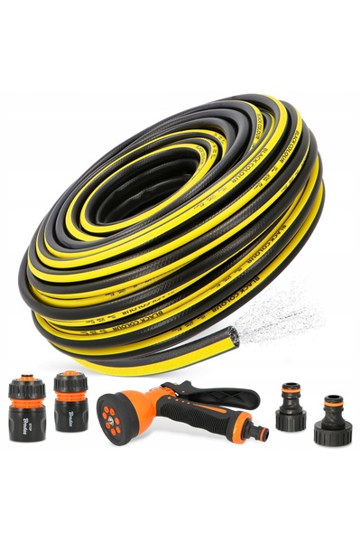 Bradas Furtun de grădină 1/2 retractabil flexibil 50 m SZLAUF 3 straturi pent...