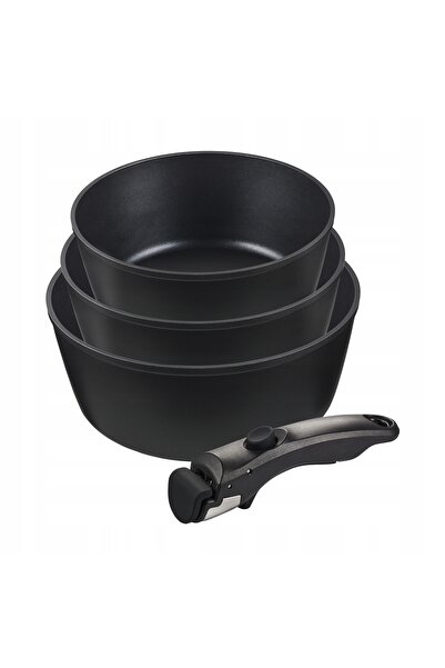 MG HOME Set de 3 oale Clever Kitchen 18/20/22 cm cu mâner detașabil