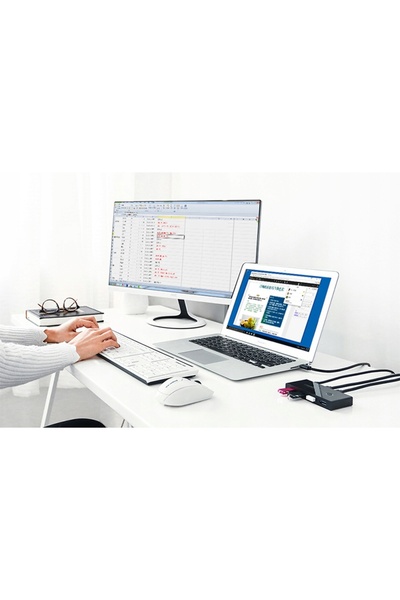 Ugreen Comutator USB pentru computer/laptop, Hub USB 3.0, 2 dispozitive, 1 cablu