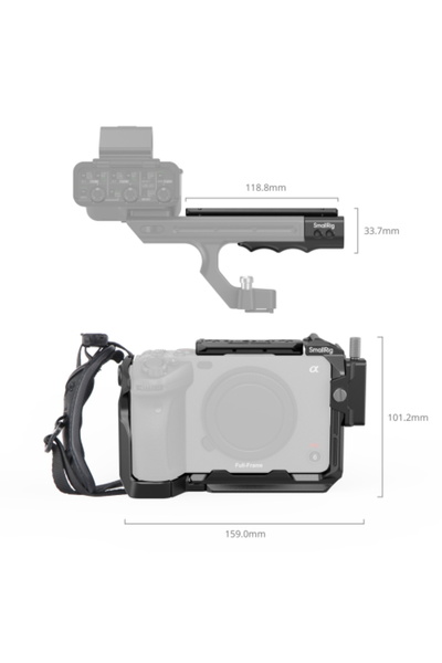 SmallRig 4184B - kit, carcasă, extensie mâner XLR, clemă de cablu