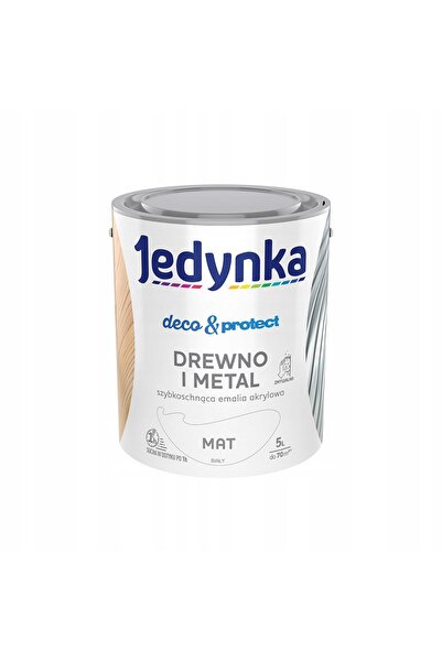 Jedynka Deco & Protect Lemn Metal 5L ALB MAT