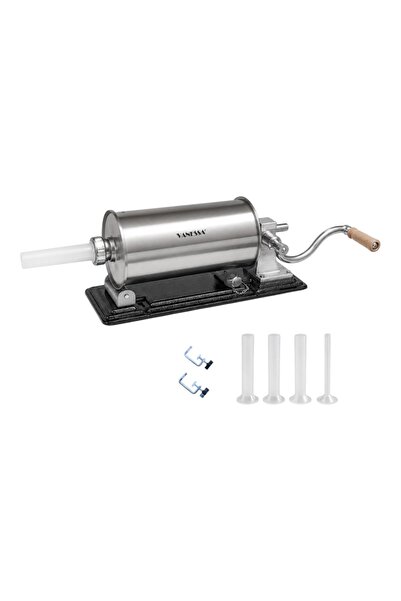 Vanessa Aparat pentru umplut carnati, 5 kg, orizontal, inox, 5 palnii incluse