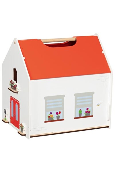 NO BRAND Casă portabilă din lemn cu mobilier și accesorii pentru păpuși House...