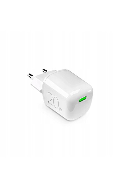 NO BRAND Încărcător de perete GaN USB-C de 20W - Alb