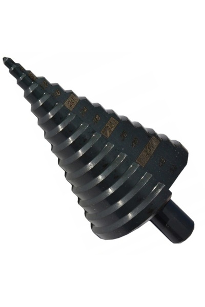 richmann Burghiu în trepte din oțel spiralat, solid și rezistent, de 4-52 mm,...