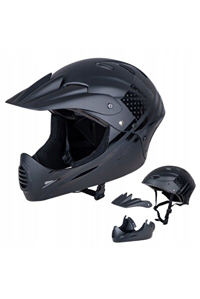 NO BRAND Cască MTB 2 în 1 Downhill Enduro W-TEC CAMPANERO Negru ROWEROWY SZCZ...