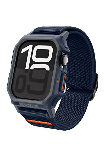 Spigen Carcasă Lite Fit Pro cu curea pentru Apple Watch 10 46mm, Albastru Marin