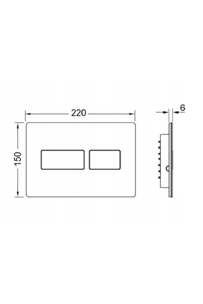 TECE Buton de spălare negru solid 9240416