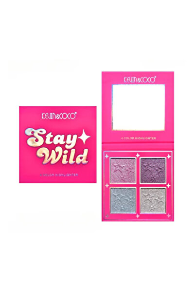 OEM Paletă iluminatoare Kevin & Coco Stay Wild, 4 culori, efect de strălucire...