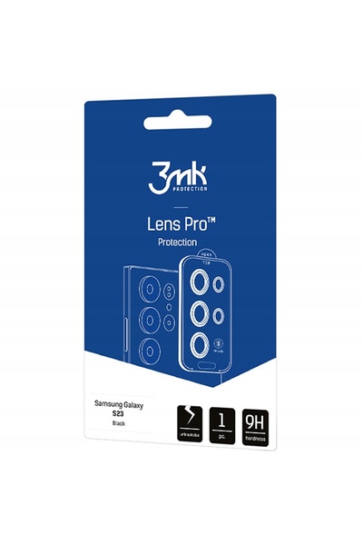 3MK Protecție Lentilă Pro Sam S23 S911 negru/negru Protecție lentilă cameră