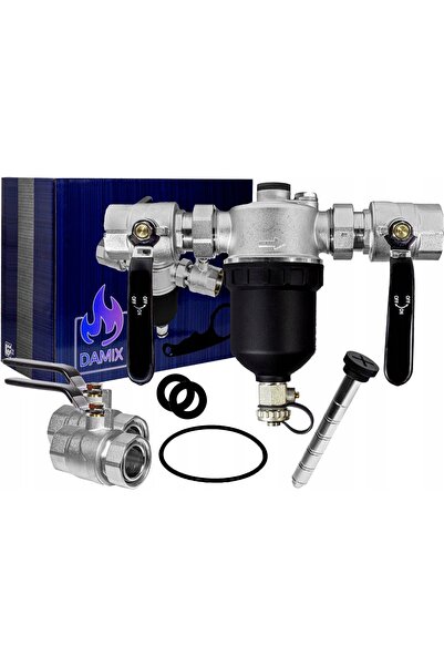 DAMIX Filtru magnetic de 1 1/4 țoli, separator de sedimente, pentru instalare...