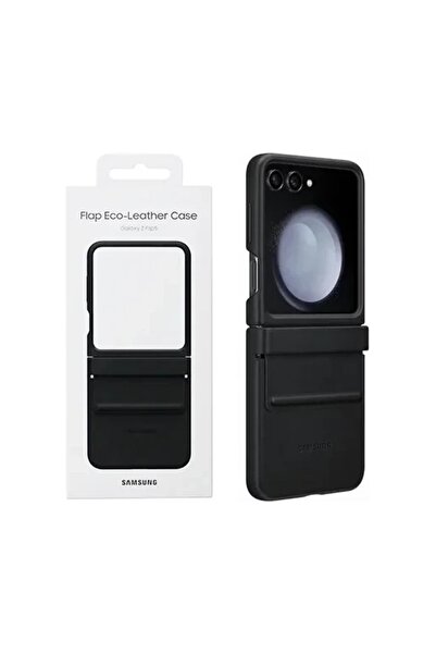 Samsung Husă din piele cu clapetă pentru Z Flip5F731, negru, model EF-VF731PB...