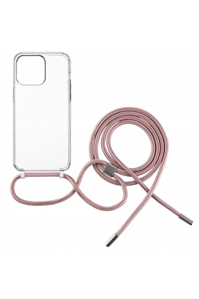 NO BRAND Husă cu curea FIXED Pure Neck pentru iPhone 15 Pro – husă pentru par...