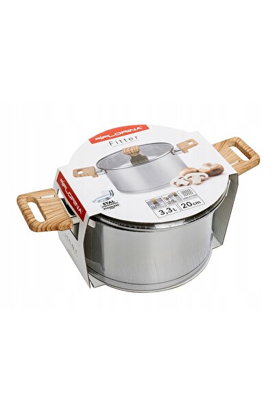 FLORINA Vase de gătit tradiționale cu capac, din oțel inoxidabil INOX FITTER,...