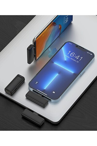 NO BRAND Microfon wireless dual pentru iPhone, Bluetooth, USB-C, pentru telefon