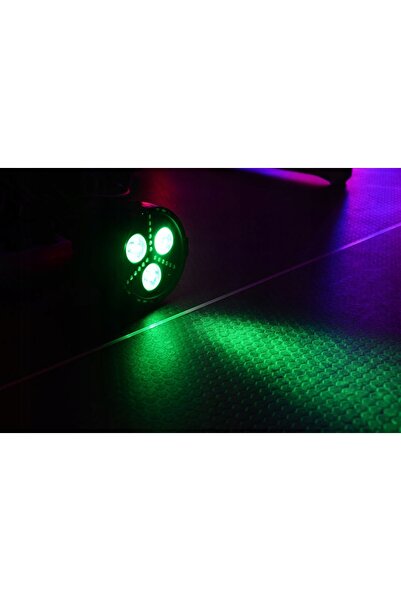 NO BRAND Proiector LED PAR cu efect de lumină 3x 4W RGBW, control DMX și tele...