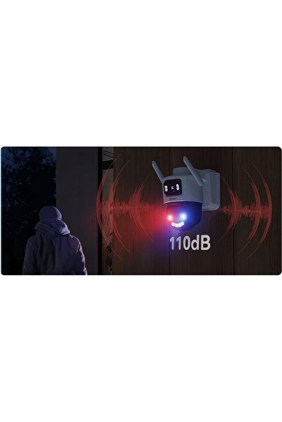 Imou Cameră IP cu WiFi+4G de 2.4GHz, Panou Solar, 10MP (5MP+5MP), cu unghi de...