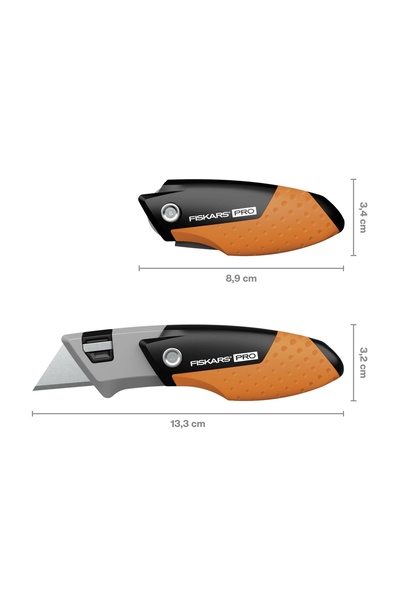 FiSKARS CUȚIT PRO MULTIFUNCȚIONAL NEGRU/PORTOCALIU 12CM