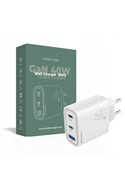 NO BRAND 40W PD, QC, 2x USB-C, 1x USB-A, Mobile Origin, încărcător de rețea G...