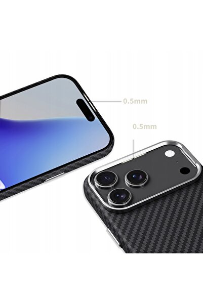 NO BRAND Husă Tech Protect Ion Carbon Magsafe pentru iPhone 17 Pro Negru/Argi...